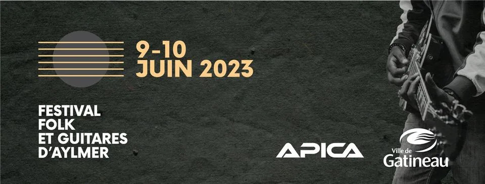 10é édition du Festival Folk et Guitares d’Aylmer les 9 et 10 juin dans le stationnement du Bistro l’Autre Oeil!